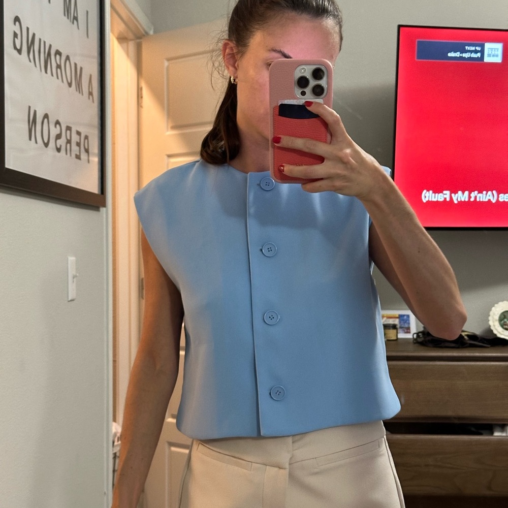 Blue Zara vest